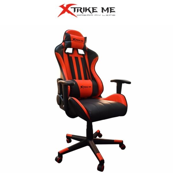 Xtrike Me GC-905 BK Ergonomic Adjustable Gaming Chair Caster Wheels Red - Image 3